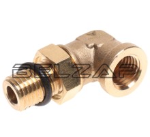 Соединитель трубки ПВХ,полиамид М12x1.5 F12x1.5 угловой латунь, C.M12x1,5 F12x1,5, SEVEN TRUCKS