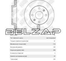 Диск тормозной RENAULT Kangoo,Megane DACIA Logan LADA Largus передний (1шт.), RN1037, NIBK